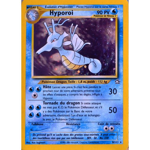 Carte Pokémon 8/111 Hyporoi 90 Pv - Holo Neo Genesis (2001)