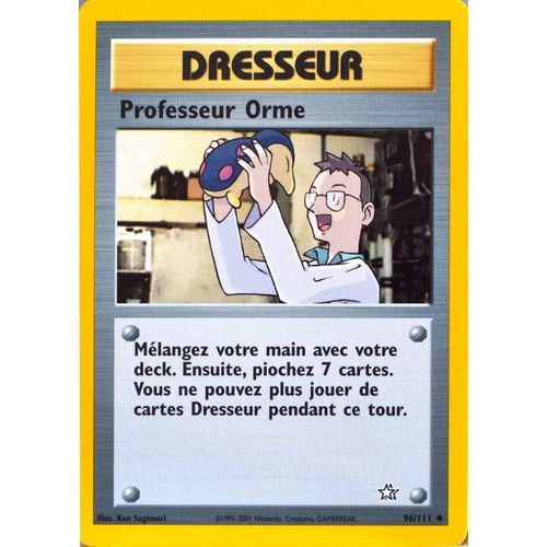 Carte Pokémon 96/111 Professeur Orme Dresseur Neo Genesis (2001) Neuf Fr