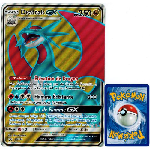 Carte Pokémon Sm139 Drattak Gx Jumbo 250 Pv - Full Art Promo