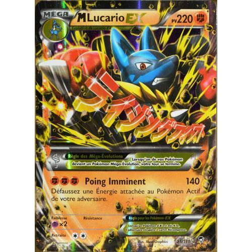 Carte Pokémon 55/111 Méga Lucario-Ex 220 Pv Ultra Rare
