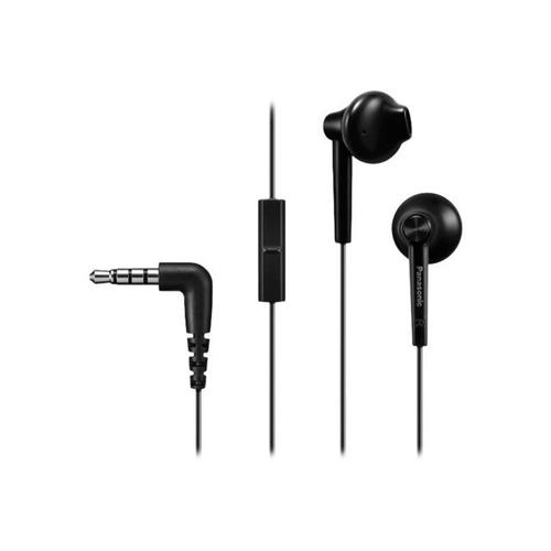 Panasonic RP-TCM55E - Écouteurs avec micro - embout auriculaire - filaire - jack 3,5mm - noir