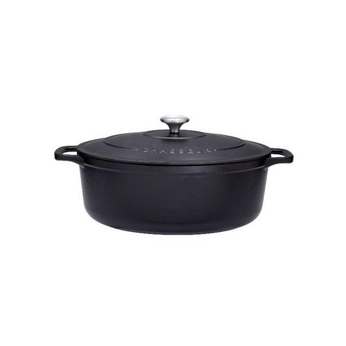 Chasseur Cocotte En Fonte Ovale 25 Cm Noire - Sublime