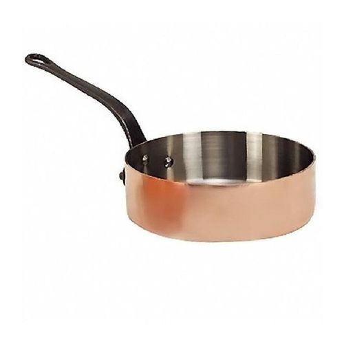 De Buyer Sauteuse Droite Cuivre Inox Et Fonte - Ø 20 Cm - Cuivre Et Acier - Tous Feux Sauf Induction