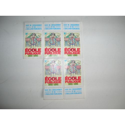 5 Timbres Ecole Publique 1981