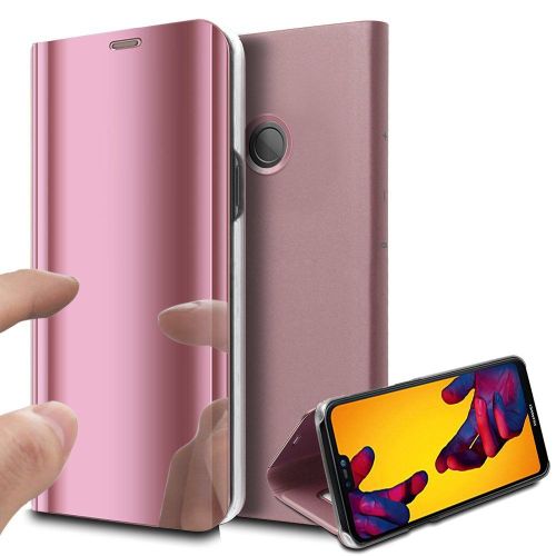 Housse Étui À Rabat Coque Miroir Pour Xiaomi Redmi Note 6 Pro Case Bling Rose