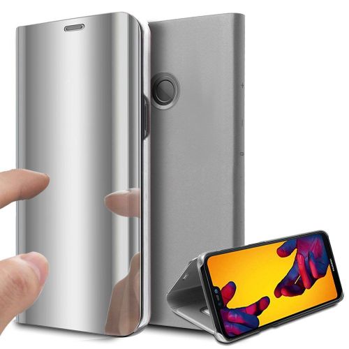Housse Etui À Rabat Coque Miroir Pour Xiaomi Redmi Note 6 Pro Case Bling Argent