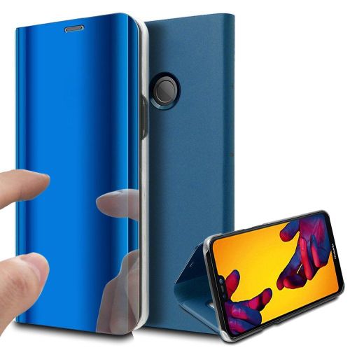 Housse Etui À Rabat Coque Miroir Pour Xiaomi Redmi Note 6 Pro Case Bling Bleu