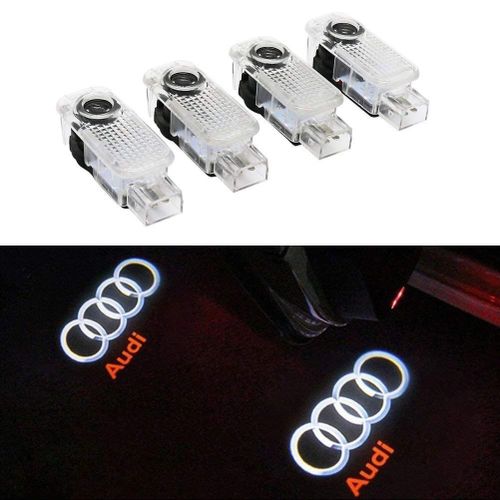 Audi Porte De Voiture Led Éclairage D'entrée Laser Projecteur Courtoisie Bienvenue Lampe Ombre Logo Lumière (4pac)