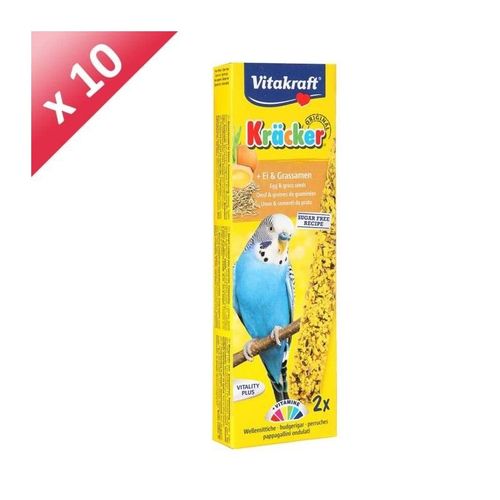 Vitakraft Kräcker Oeuf-Graines De Graminées - Pour Perruches - 2x30 G (X10)