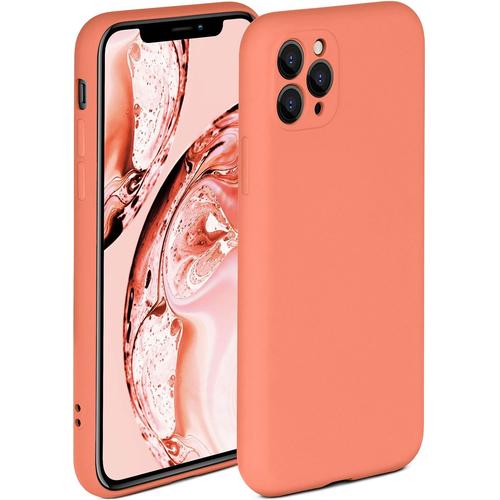 Coque Souple Compatible Avec Apple Iphone 11 Pro Coque En Silicone Bord Surélevé Pour La Protection D'écran Double Couche Coque Souple Pour Téléphone Orange Mat