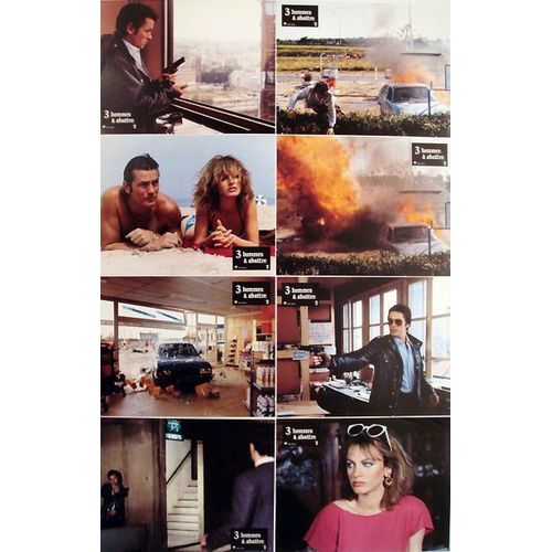3 Hommes À Abattre (Trois Hommes À Abattre) - Jeu De Photos D'exploitation Cinématographique - Format 21x27cm - De Jacques Deray Avec Alain Delon ,Dalila Di Lazzaro, Pierre Dux, Michel Auclair - 1980