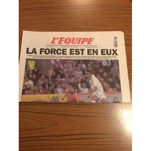 L'equipe  N° 16837 : La Force Est En Eux