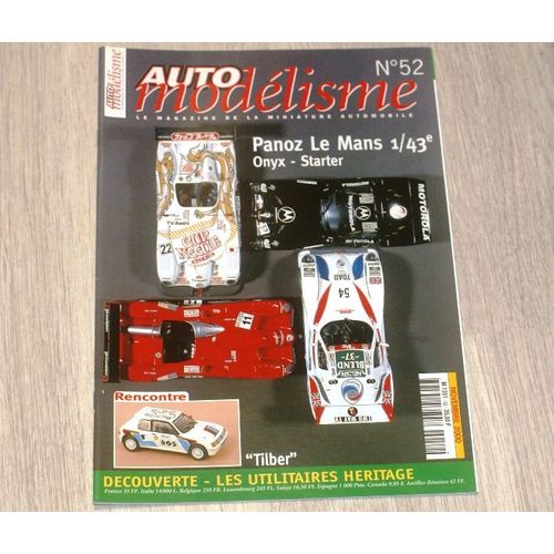 Auto Modelisme 52 Panoz Le Mans Peugeot Tilber Camion Heritage