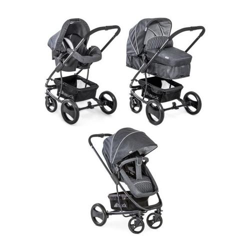 Hauck Poussette Combinée Trio Pack Pacific 4 Roues - Charcoal