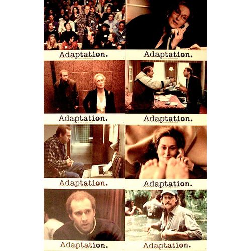 Adaptation. : Jeu De 8 Photos D'exploitation Cinématographique - Format 21x27,5 Cm - De Spike Jonze Avec Nicolas Cage, Meryl Streep, Chris Cooper, Tilda Swinton, John Cusack, Brian Cox - 2002