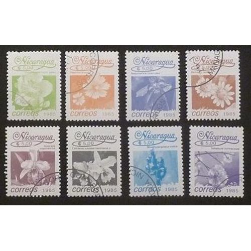 Nicaragua Oblitéré Y Et T N° 1386 Et + Lot De 8 Timbres De 1985 Réforme Agraire