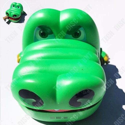 Td Jouet Divertissement Truc Crocodile Mordant Main 13x10cm Plastique Enfant Verte Fonctionne Manuellement Accessoire Magie Jeux.