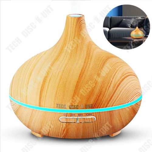 Td Diffuseur Dhuiles Essentielles 400ml Humidification Air Télécommande Brume Led Ambiance Relaxante Utilisation Maison Chambre 
