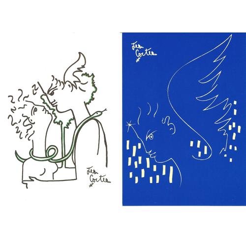 Carte Postale Jean Cocteau Les Chats - Je Suis Un Mensonge - Adam Et Eve