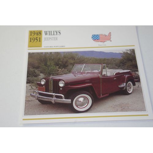 Jeep Willys Jeepster 1948-1951 - Fiche Caractéristiques Auto Voiture Automobile