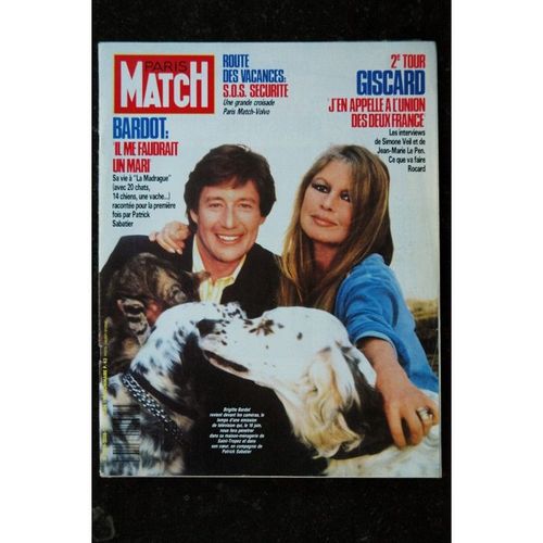 Paris Match N° 2038 1988 Brigitte Bardot Cover + 4 Pages Sting
