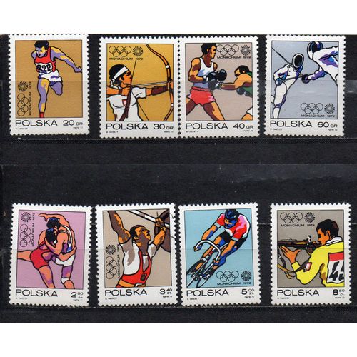 Pologne- Série De 8 Timbres Neufs- Jeux Olympiques