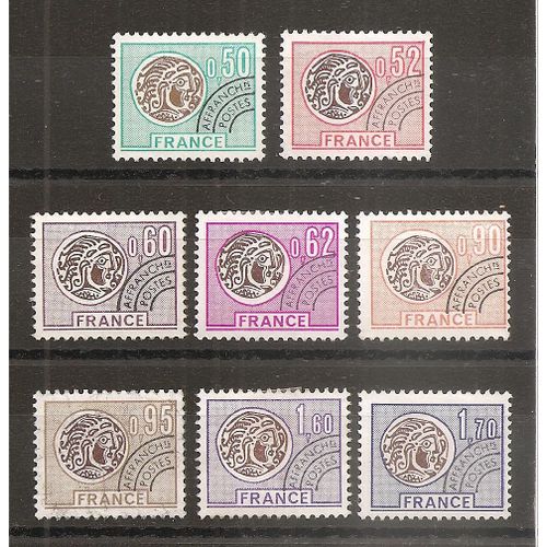 Préos 138 À 145 (1976) Préoblitérés Monnaie Gauloise Usagés (Cote 19e) (5629)