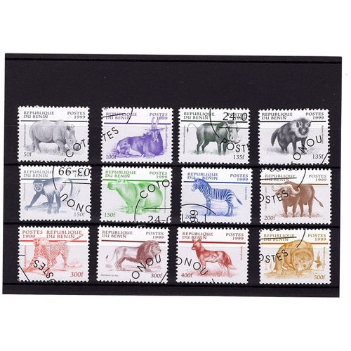 Timbres Benin (Série Complète 1999 Faune) 12 Valeurs