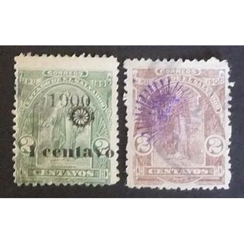 Salvador Oblitéré Y Et T N° 222 230 Lot De 2 Timbres De 1900-01