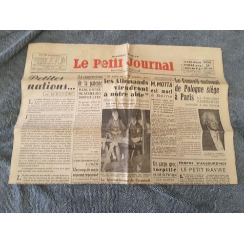 Le Petit Journal 28128-Cargo Grec Torpillé-Liste Camarades Morts- Guerre Finno-Soviétique-