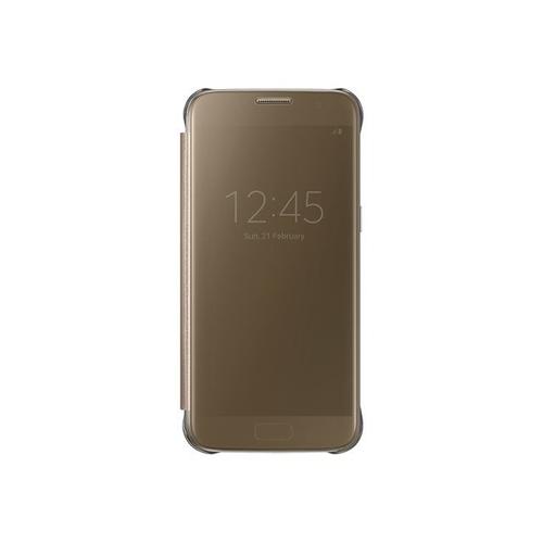 Samsung Clear View Cover Ef-Zg930 - Étui À Rabat Pour Téléphone Portable - Or - Pour Galaxy S7