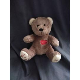 peluche ours nocibe marron coeur 2018 peluche Rakuten