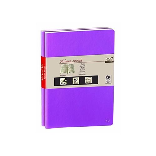 Quo Vadis Habana Smooth Carnet 10 Duo Carnet De Note Ligné 7 X 10 Cm Violet