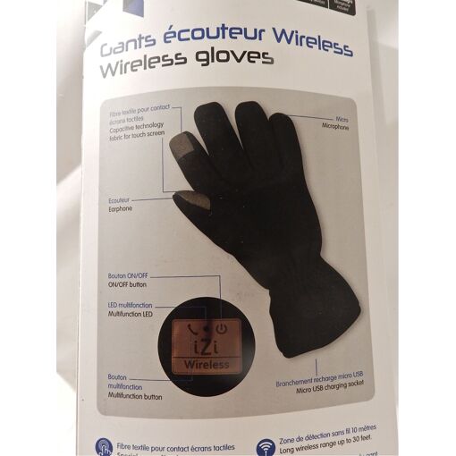 Gants &eacute;couteurs Wireless Gloves casque sans fil avec 