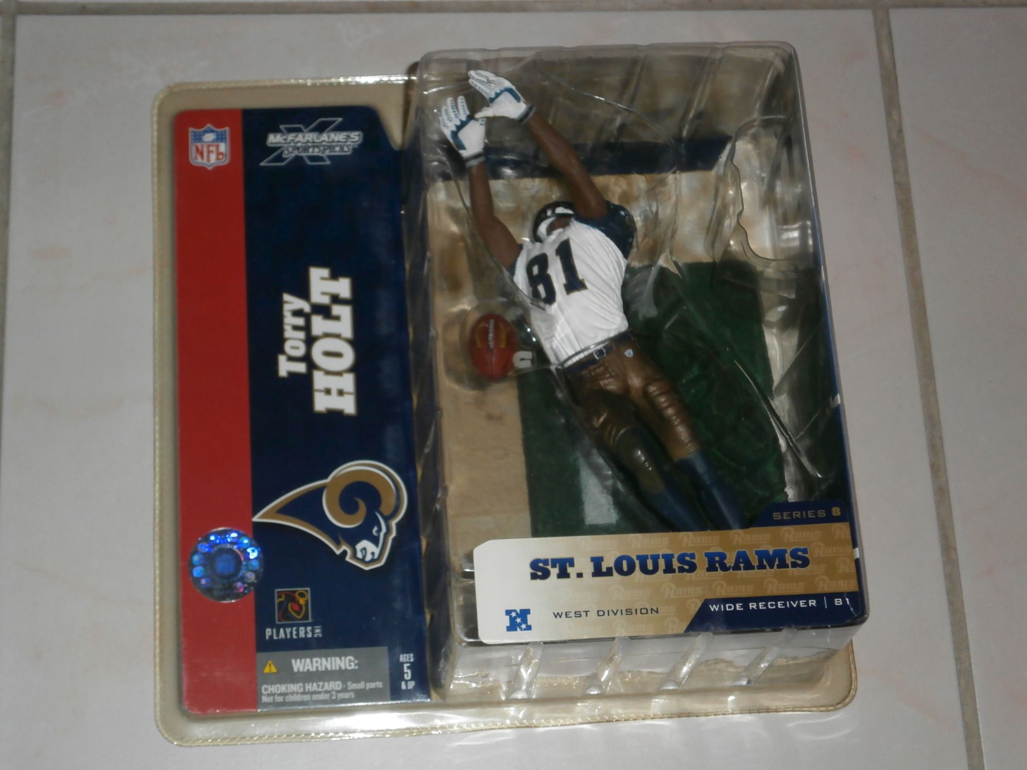 Figurine McFarlane de foot US de Torry Holt des St. Louis Rams S.8 NFL