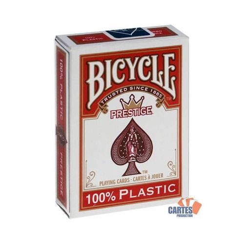 Bicycle Prestige - Jeu De 54 Cartes 100% Plastique - Format Poker - 2 Index Jumbo