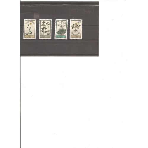 4 Timbres Neufs Plantes Medicinales