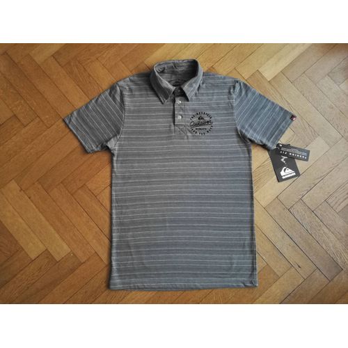 Polo Quicksilver Rayé Gris Et Blanc Taille S