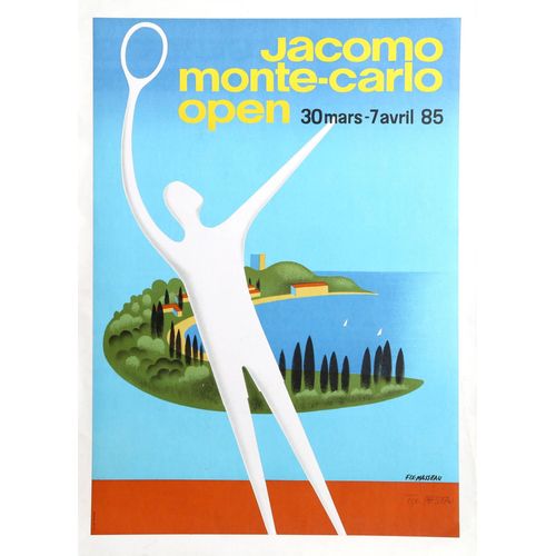 Affiche Monte Carlo 1985 Tennis