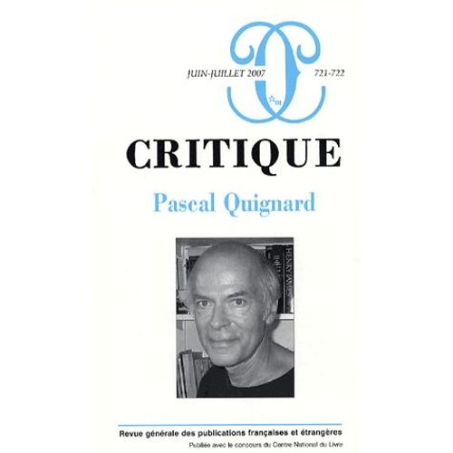 Critique N° 721-722, Juin-Jui