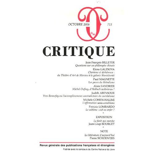 Critique N° 173, Octobre 2006