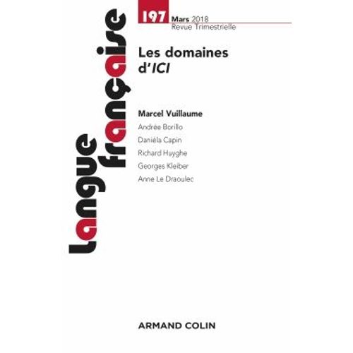 Langue Française N° 197, Mars 2018 - Les Domaines D'ici