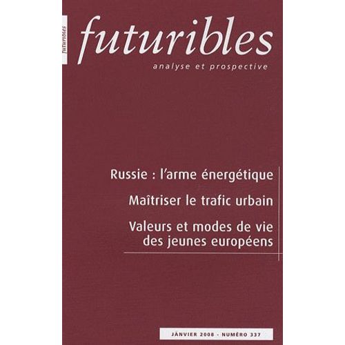 Futuribles N° 337, Janvier 2008