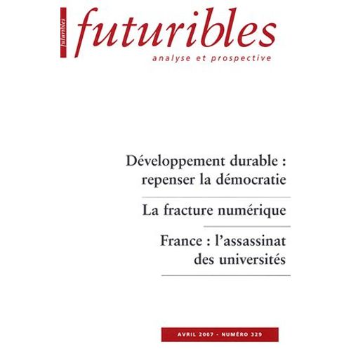 Futuribles N° 329, Avril 2007