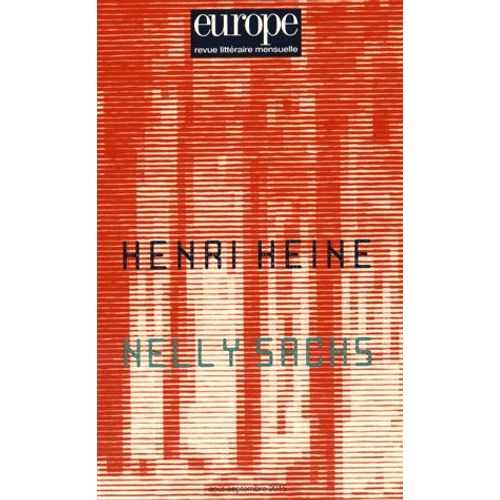 Europe N° 1036-1037, Août-Septembre 2015 - Henri Heine, Nelly Sachs