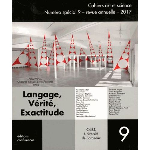 Cahiers Art Et Science N° 9/2017 - Langage, Vérité, Exactitude