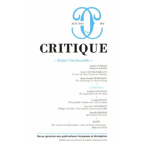 Critique N° 804, Mai 2014 - Ruyer L'inclassable