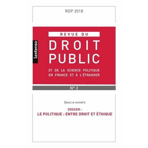 Revue Du Droit Public N° 2, Mai 2018