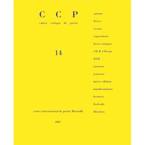 Cahier Critique De Poésie N° 14 - Jean Daive