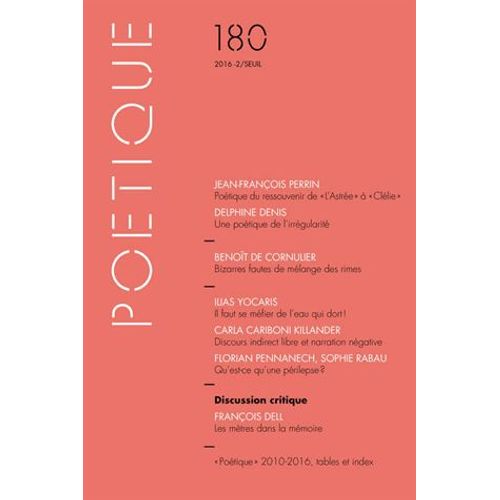 Poétique N° 180/2016-2